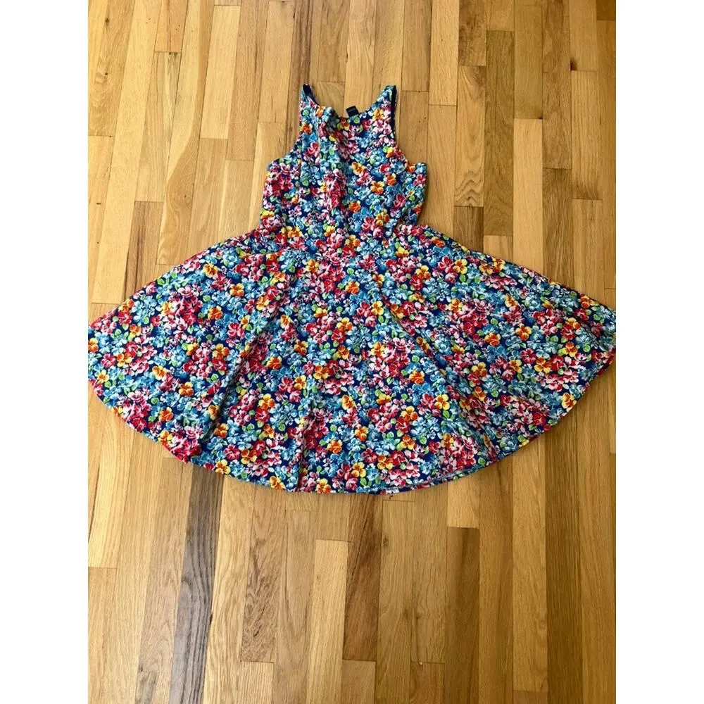 Polo Ralph Lauren Blue Floral Girl Dress (size 14)